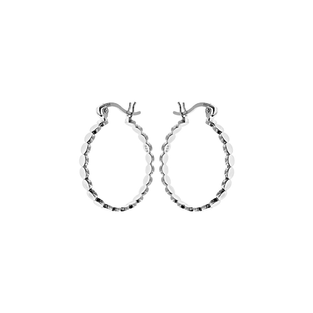 Zoe disc motif creole earrings