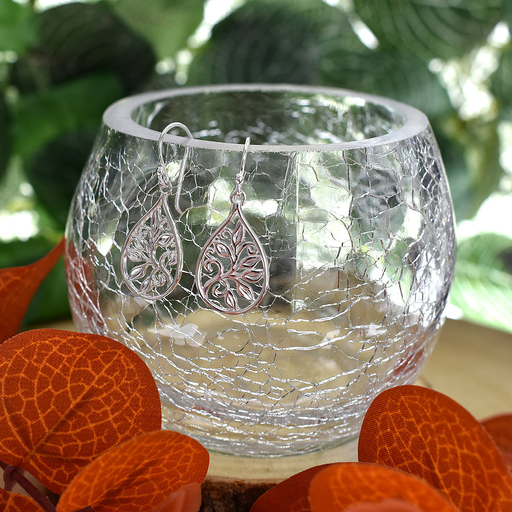 Cora floral teardrop earrings