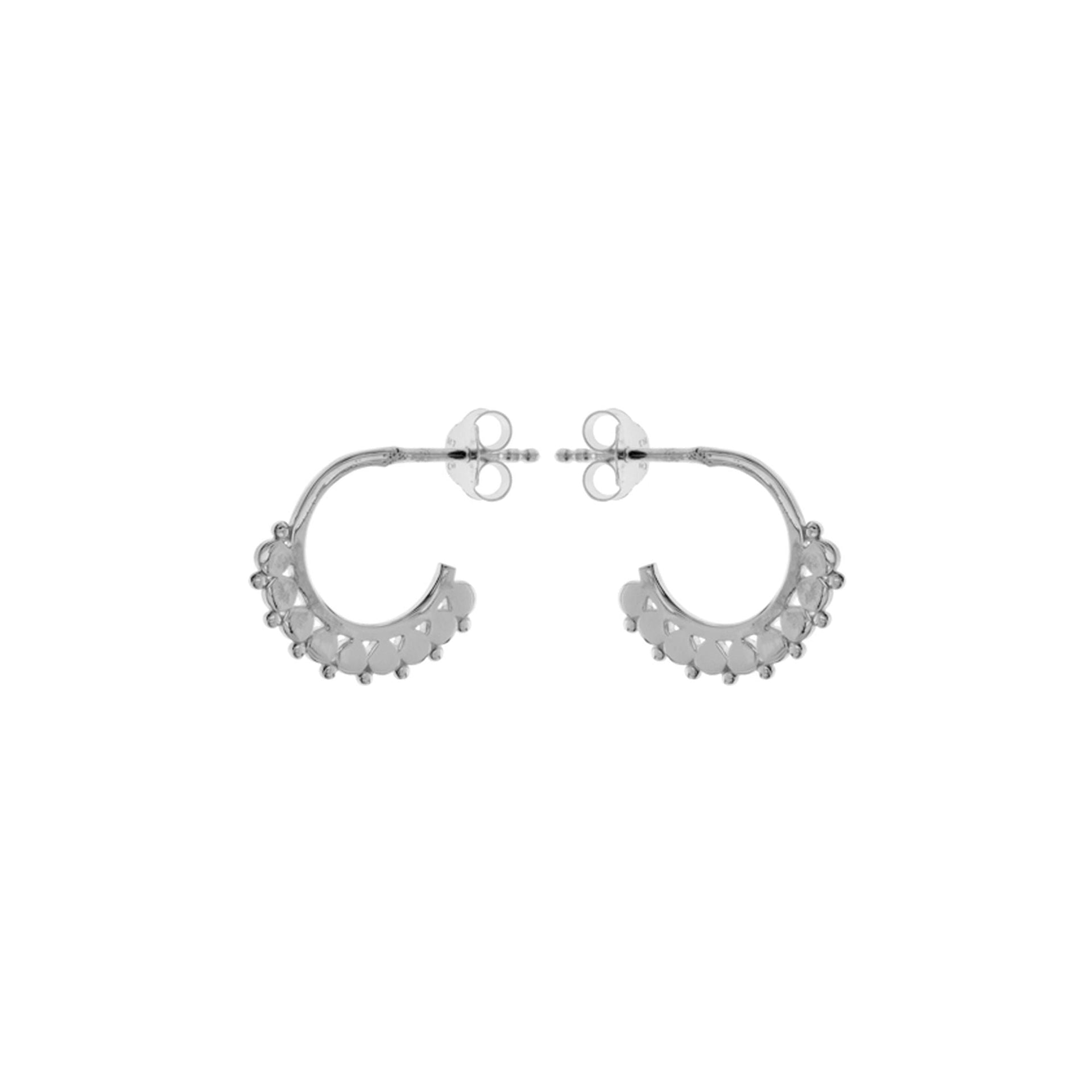 Isla abstract design hoop earrings