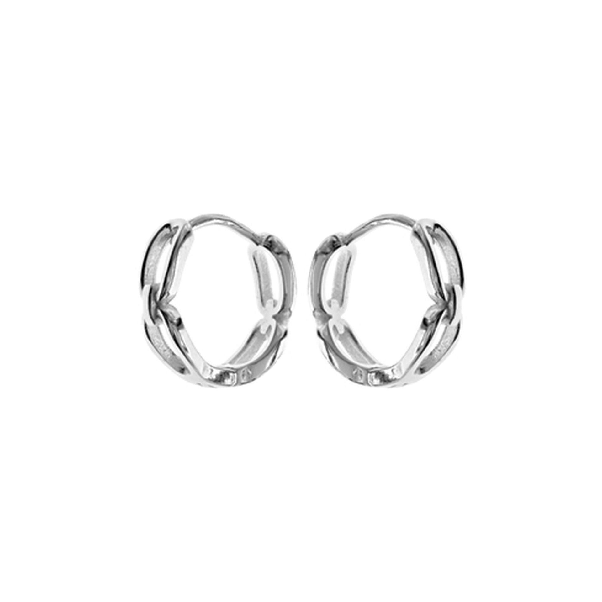 Skyla simple linked huggies