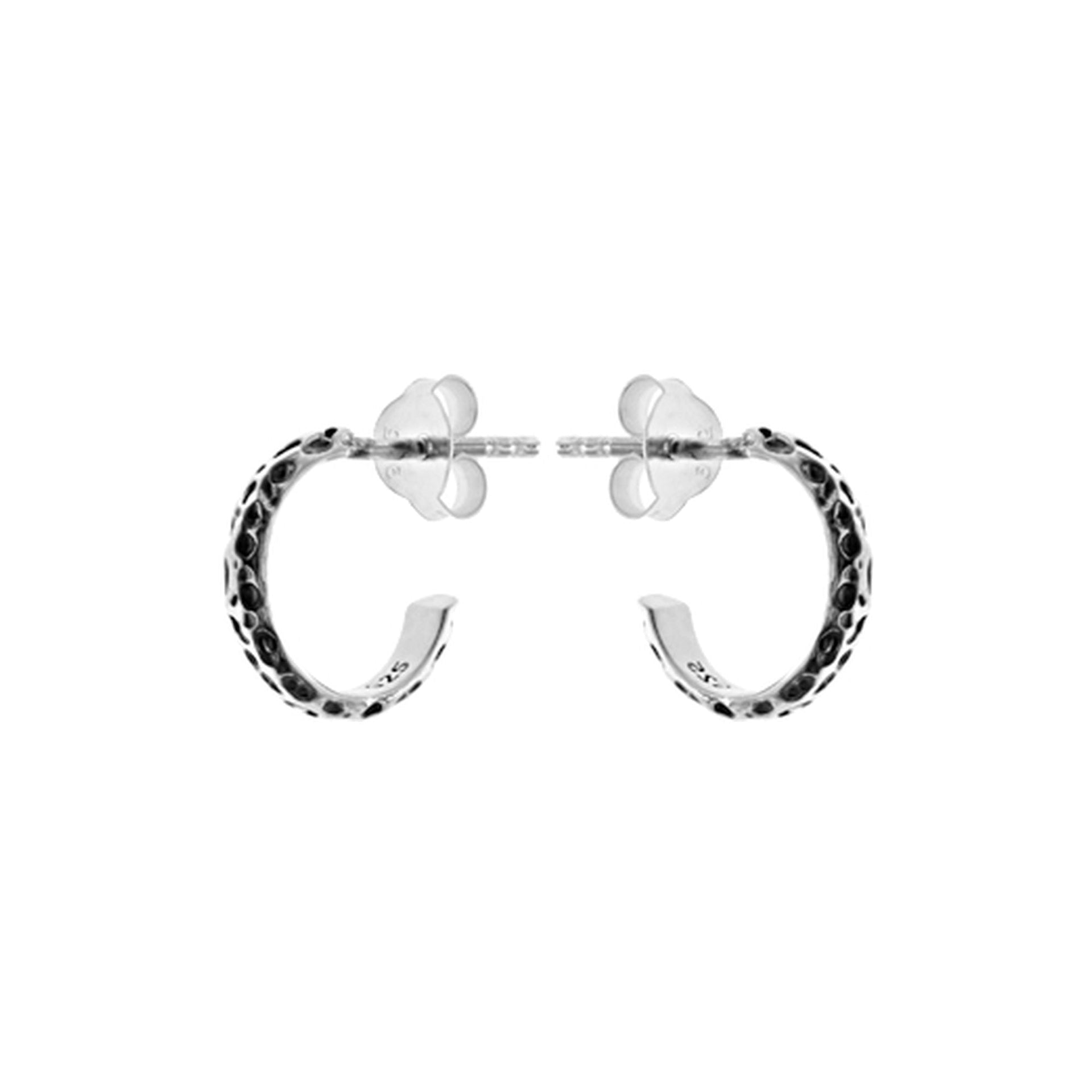 Bria small hoop earrings with textured detail