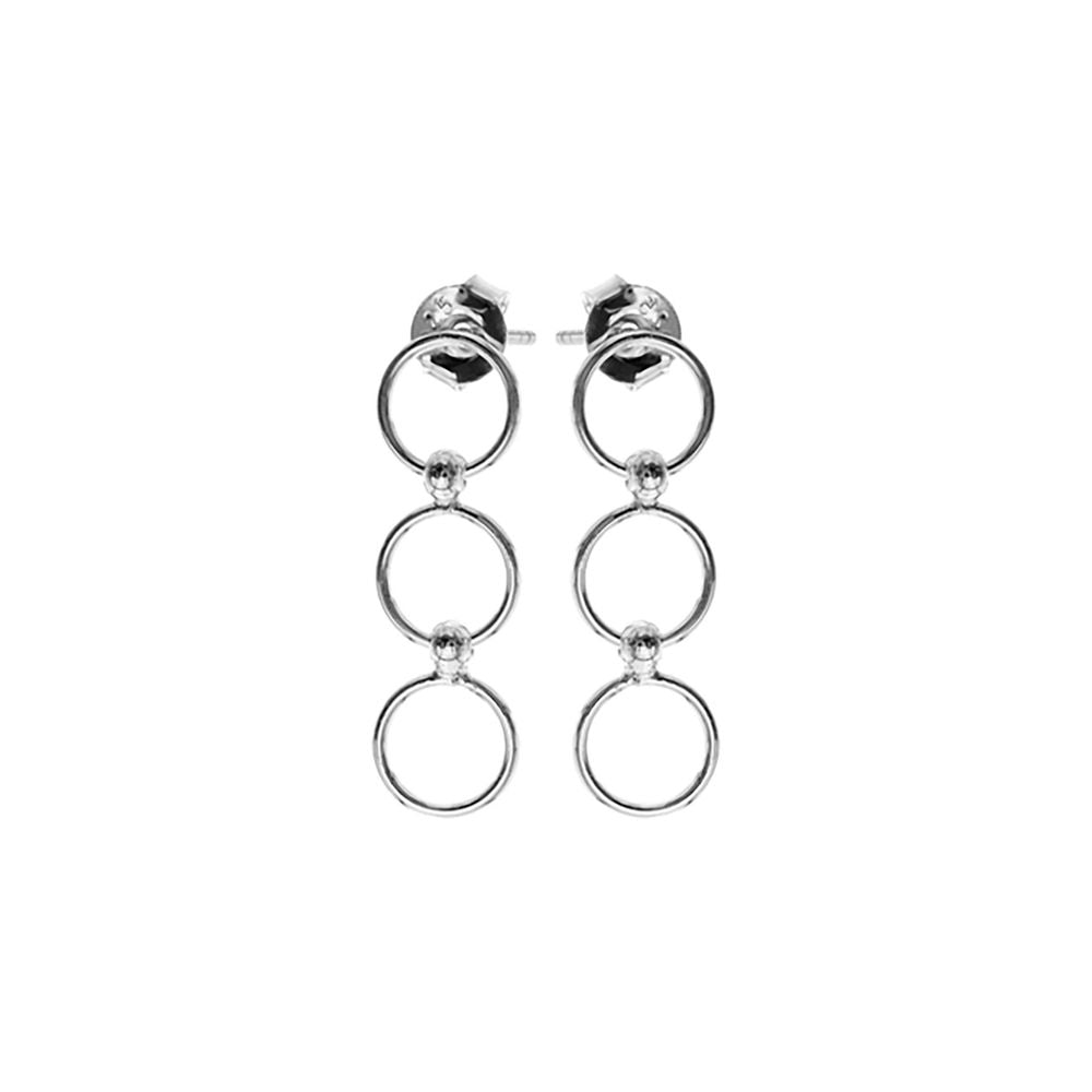 Iona suspended triple hoop earrings