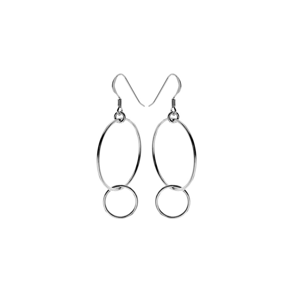 Iona large & small interlinked hoops earrings