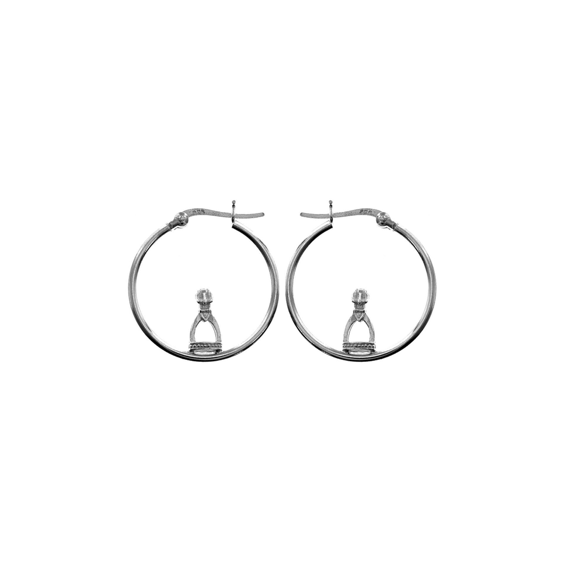 Cavelli hoop earrings with stirrups