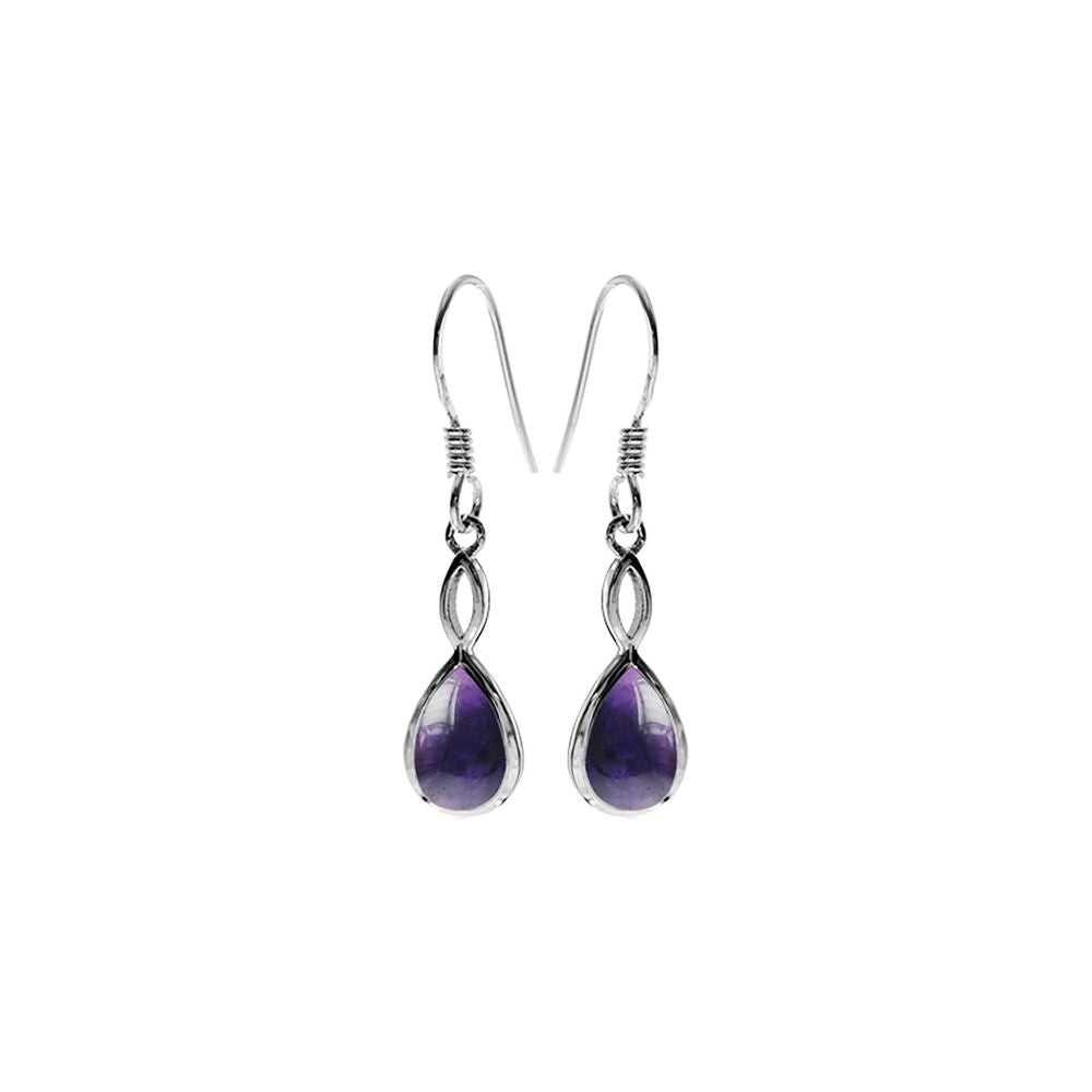 Samira teardrop amethyst earrings