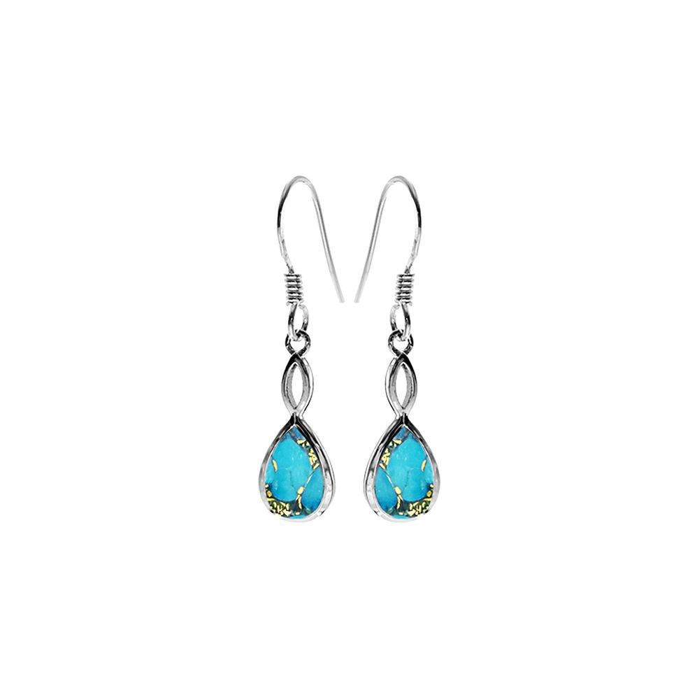 Samira teardrop blue mohave earrings
