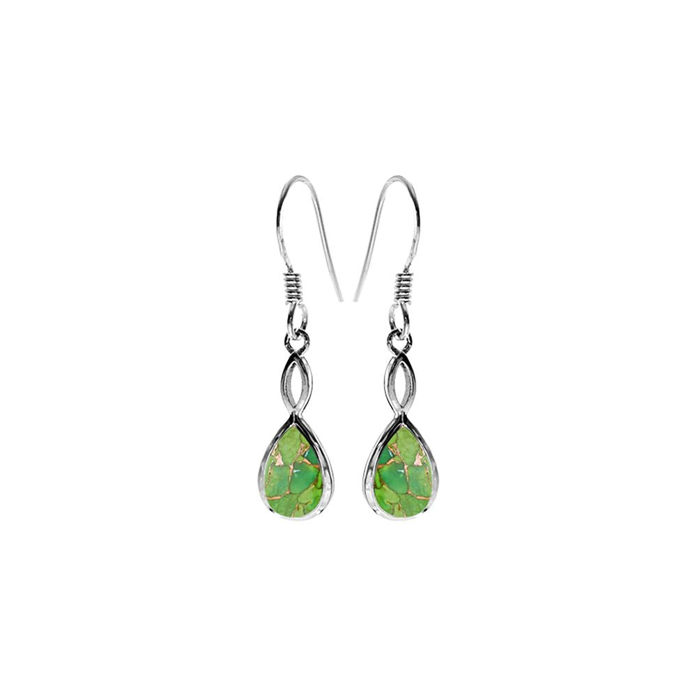 Samira teardrop green mohave earrings