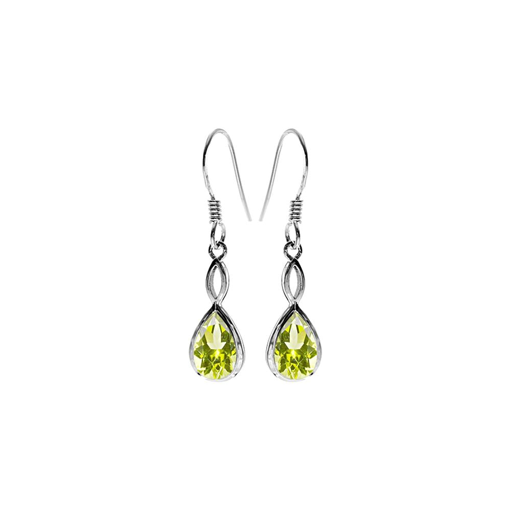 Samira teardrop peridot facet earrings