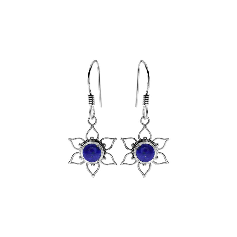 Catalina lapis vintage flower earrings