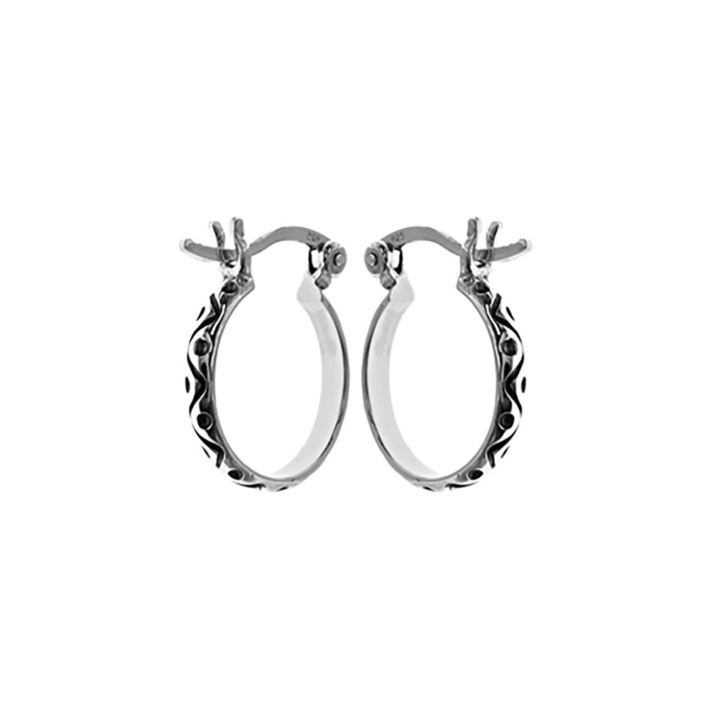 Catalina zig zag patterned hoops