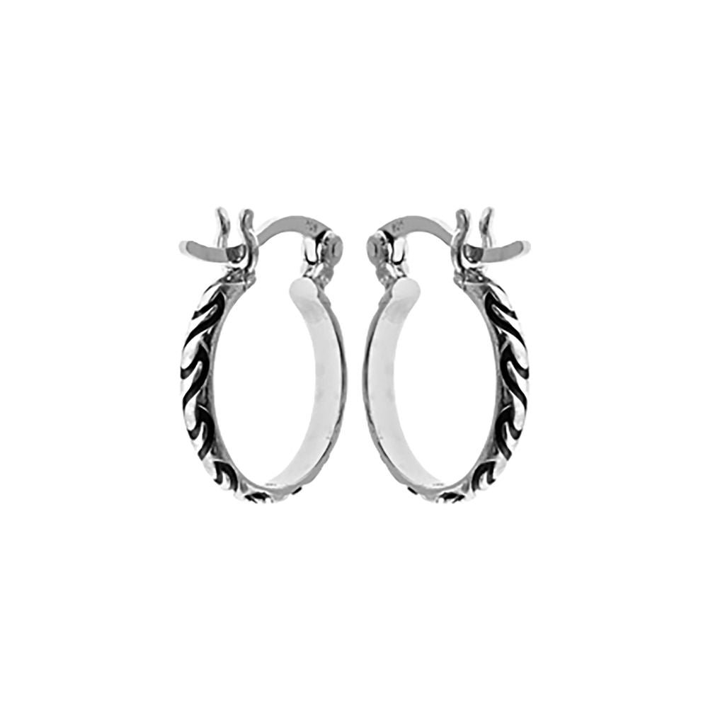 Mila oxidised wave hoops