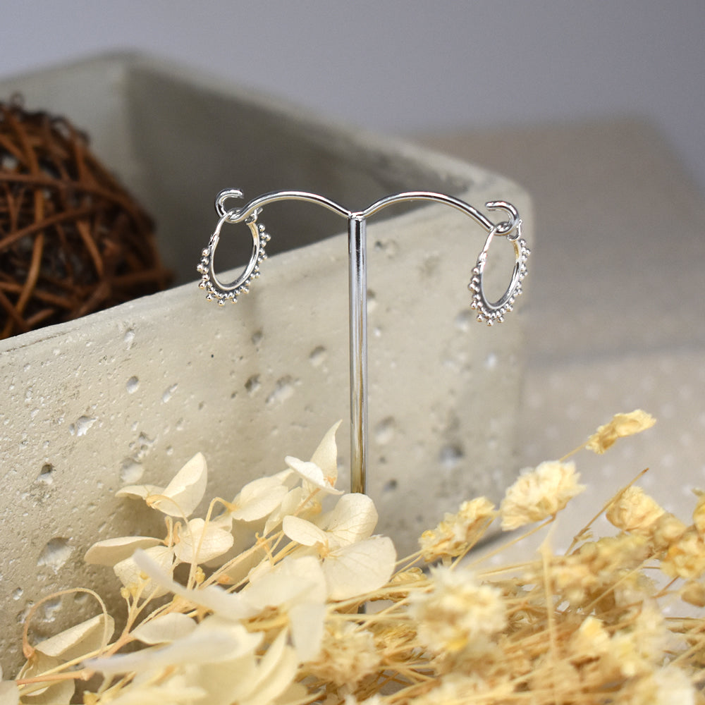 Isla small bobble hoops