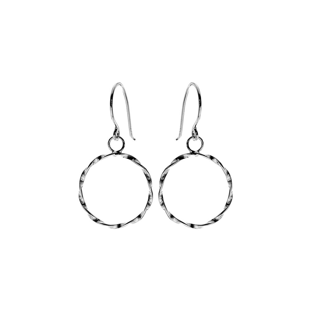 Phoebe twisted circle earrings