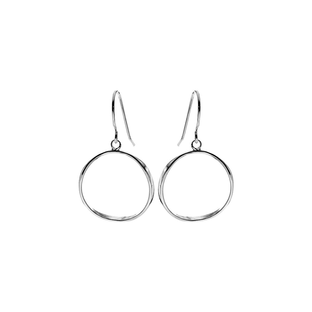 Phoebe wavy circle earrings