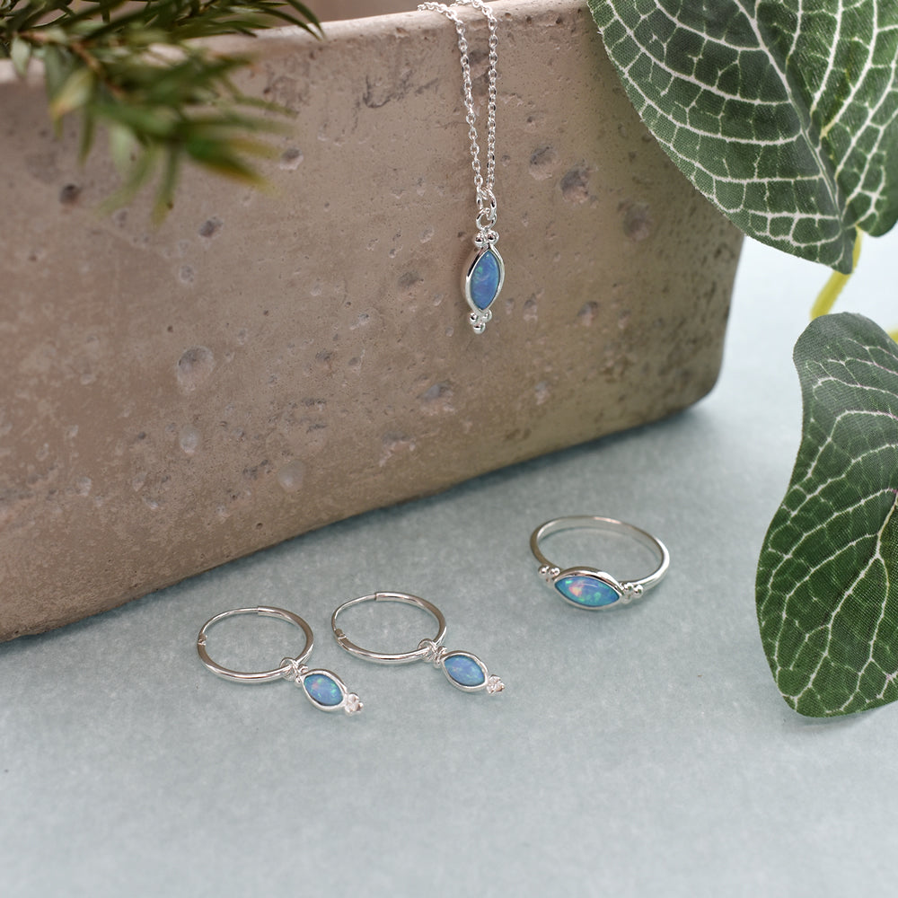 Shannon marquis blue opal charm sleepers