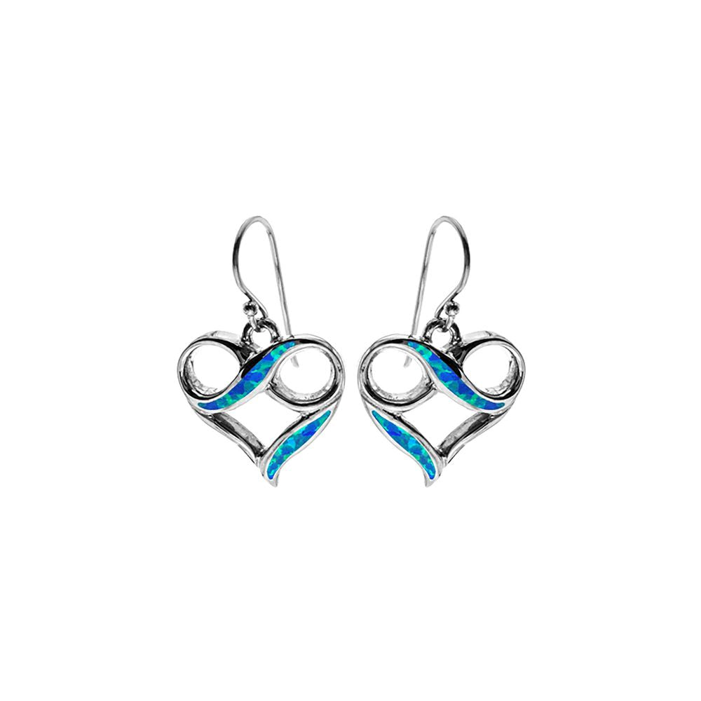 Antoinette blue opalique infinite love earrings