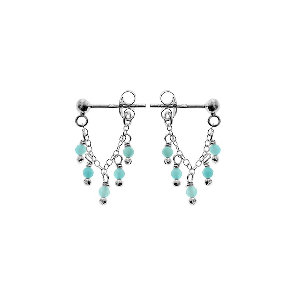 Sophia chain looped amazonite earrings