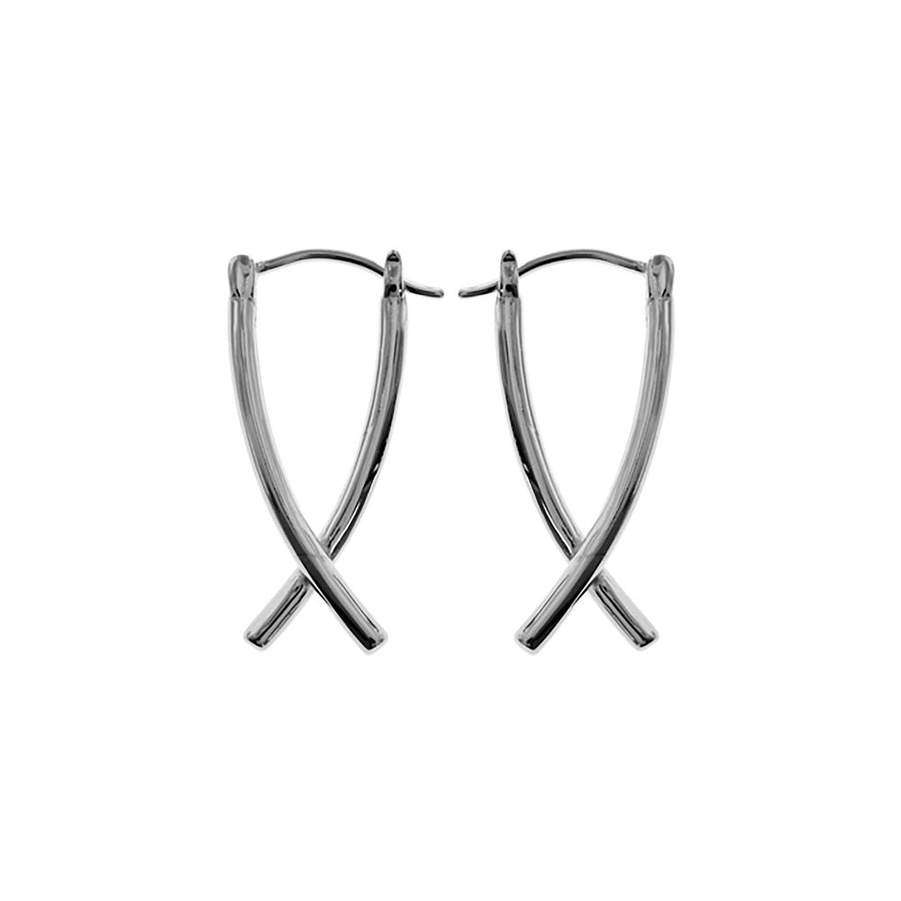 Bria crossover clip top earrings