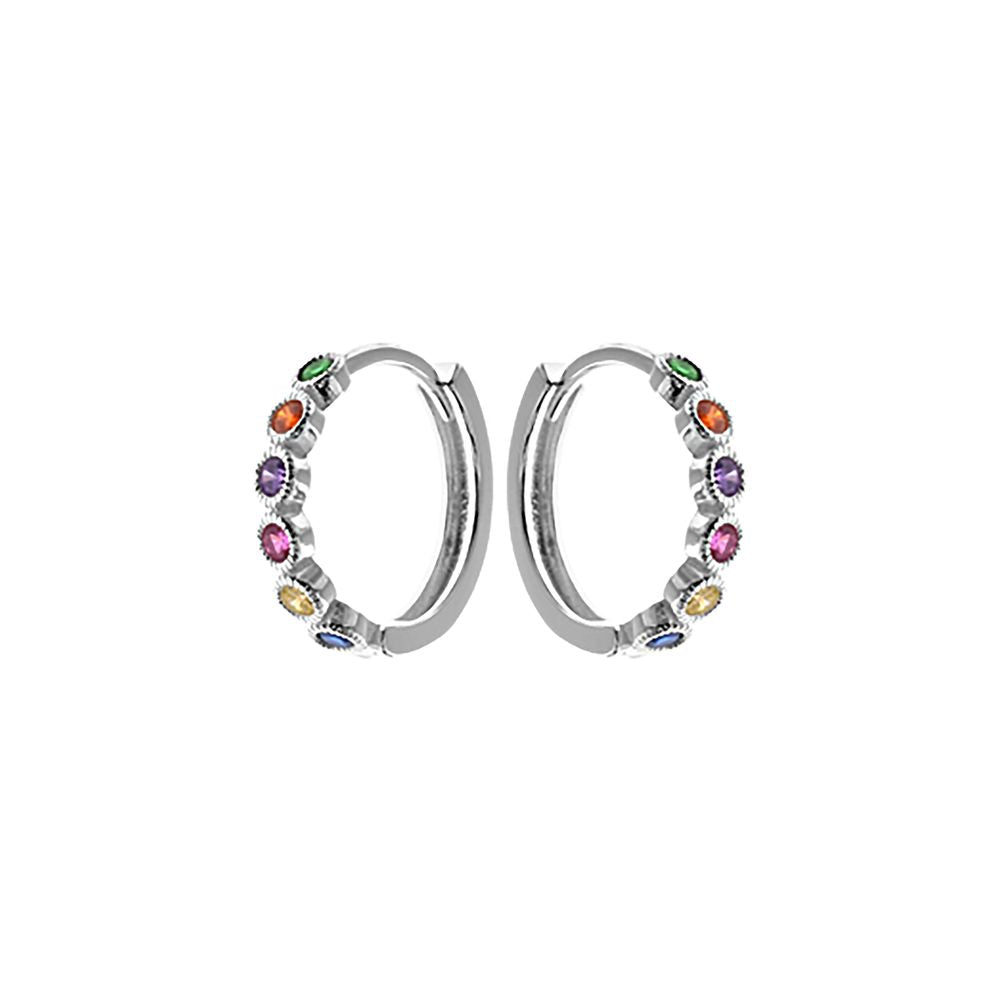 Davina rainbow CZ hoops