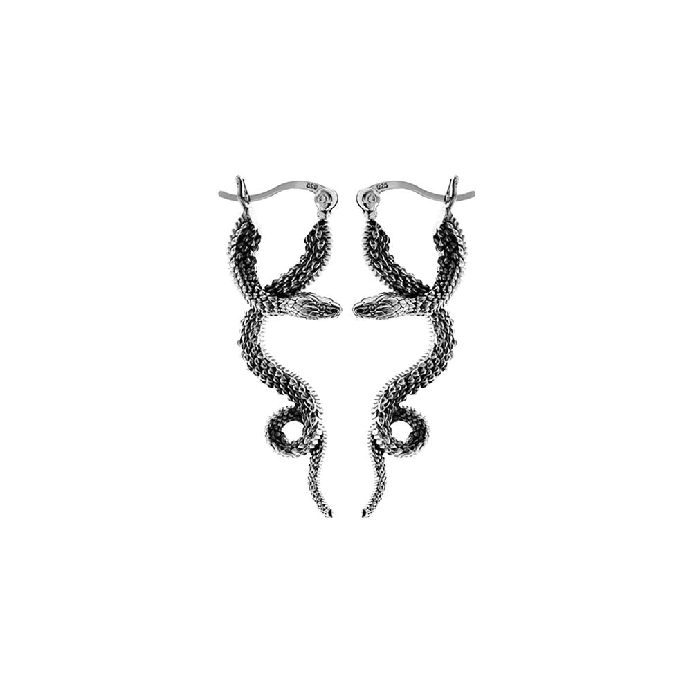 Anya flip top curled snake earrings