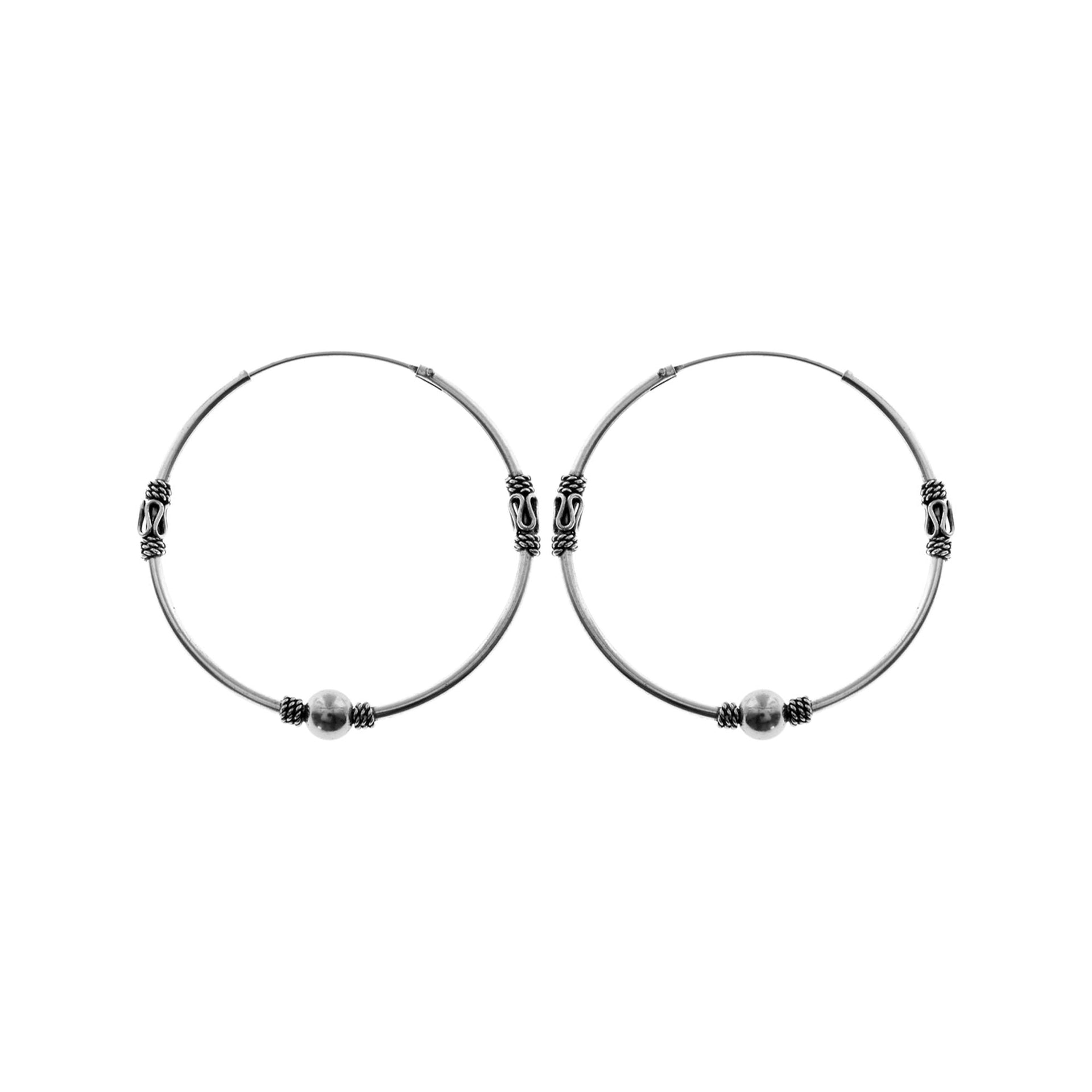 Isla single ball bali style hoops