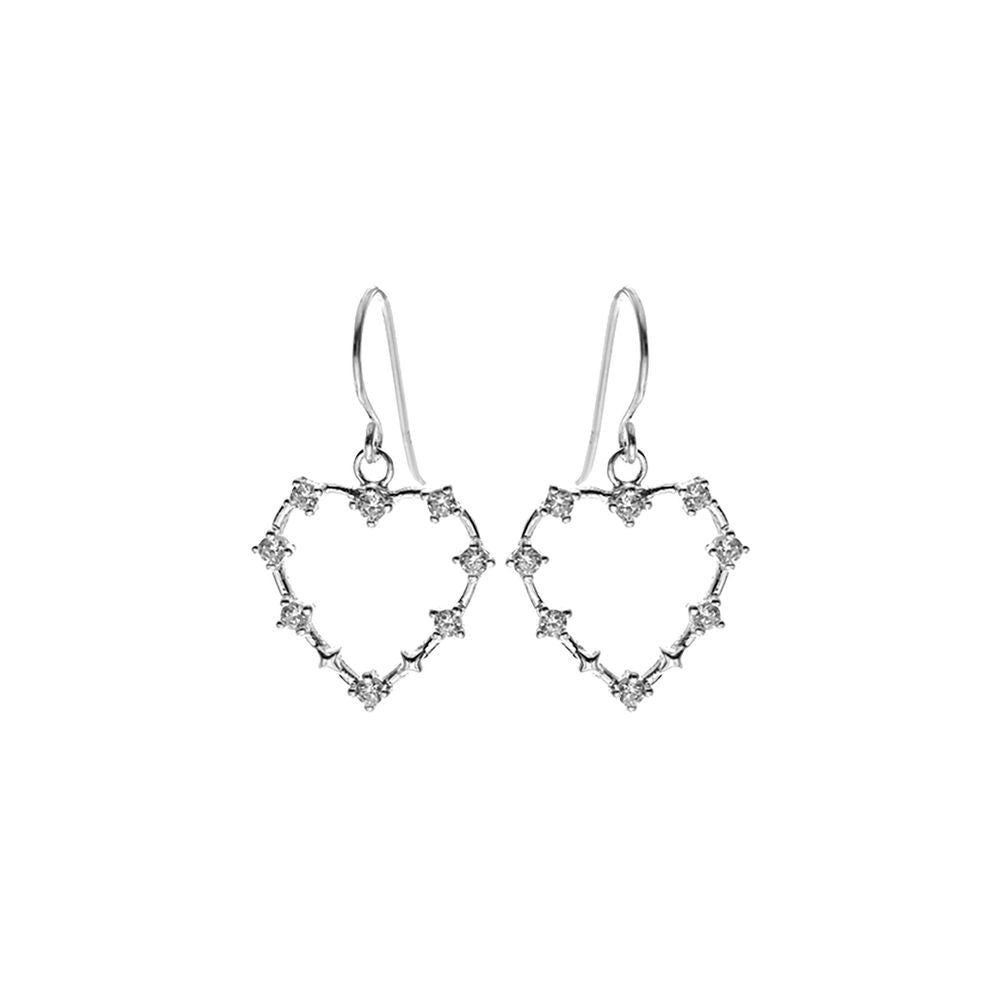 Carrie star link heart earrings