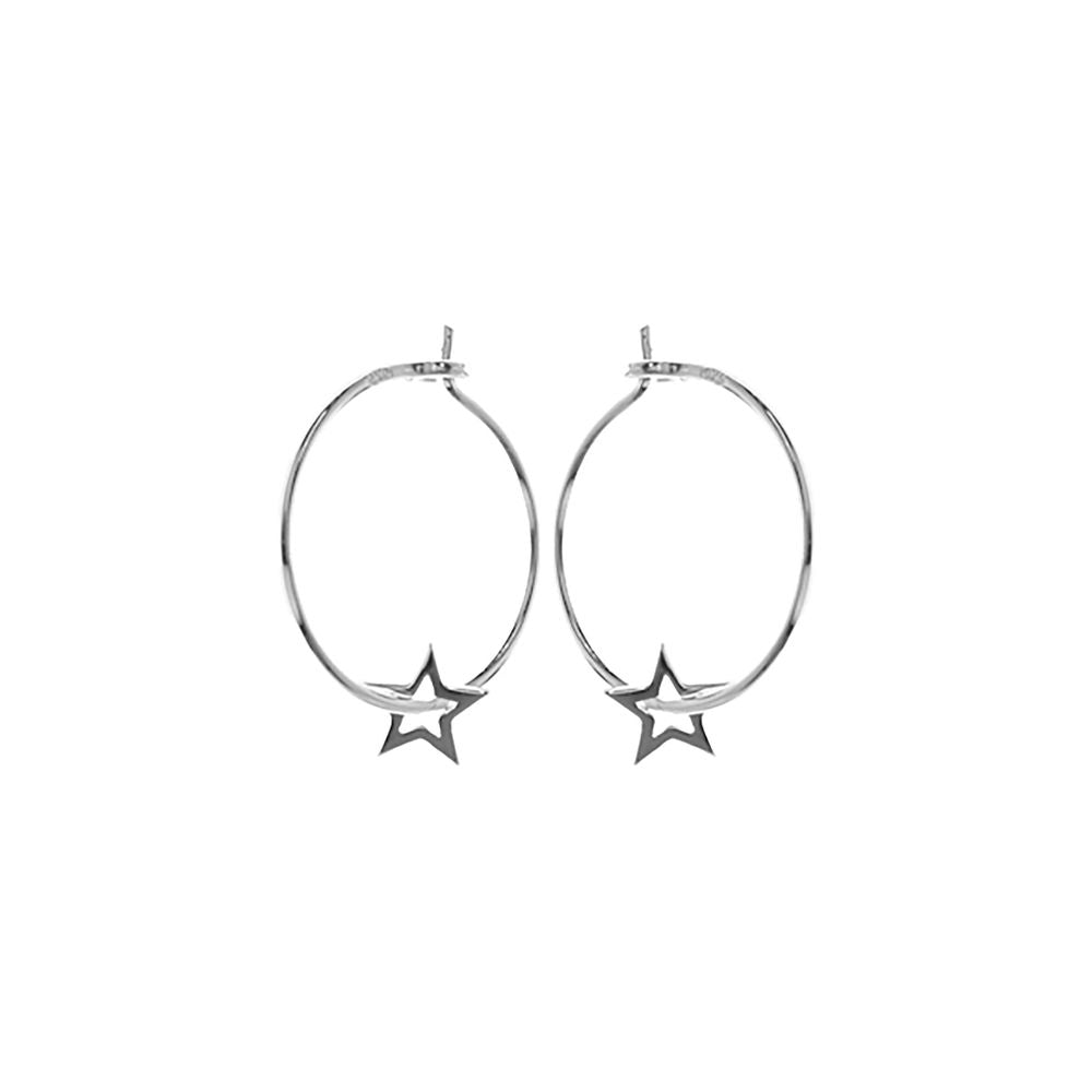 Maura simple hoops threaded star silhouette