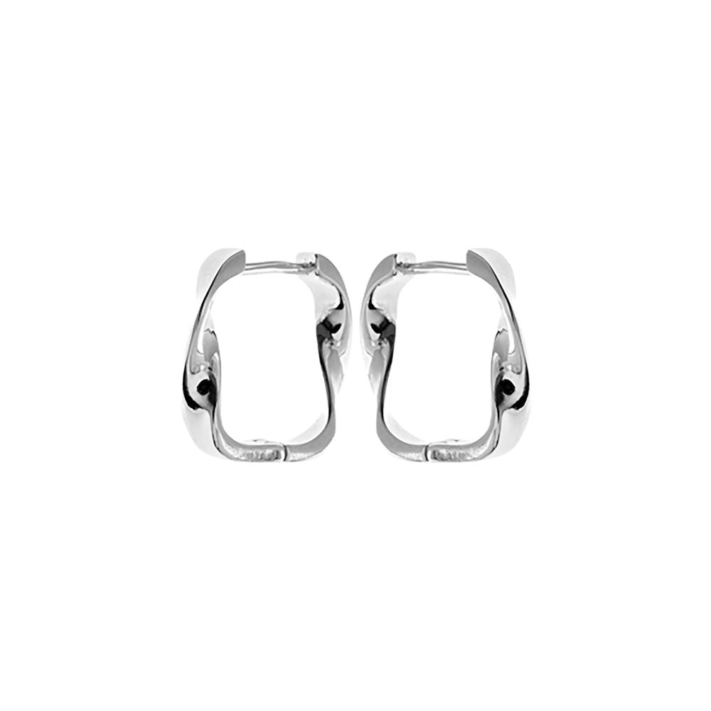 Phoebe twisted square hoops