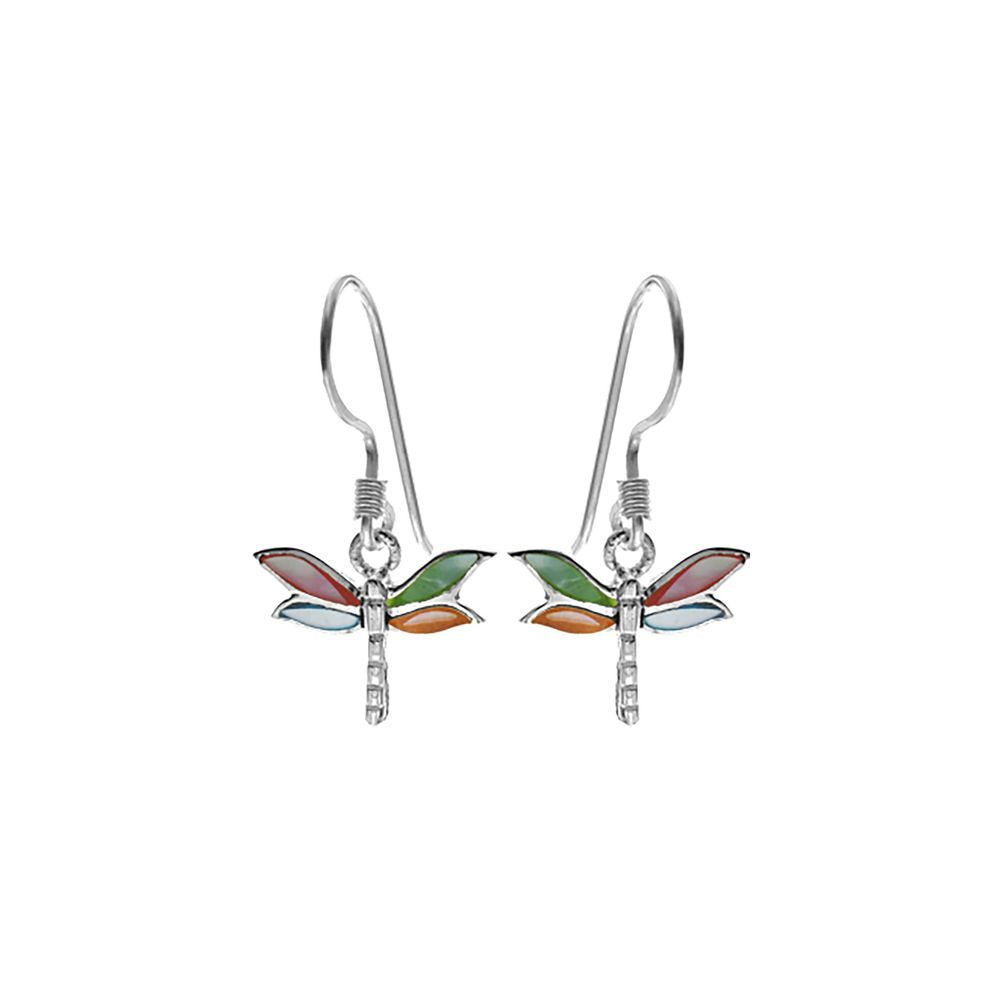 Bronwen multi mother of pearl dragonfly earrings