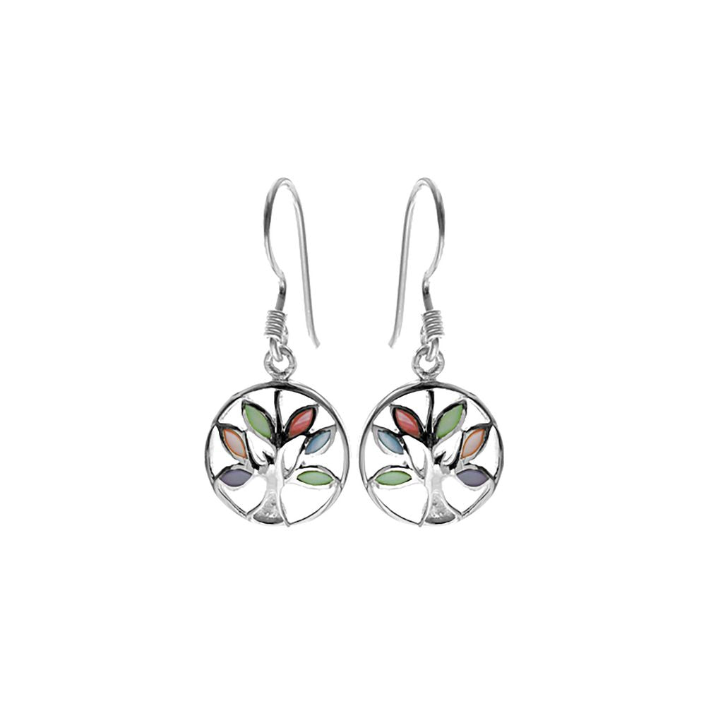 Bronwen mother of pearl tree of life earrings