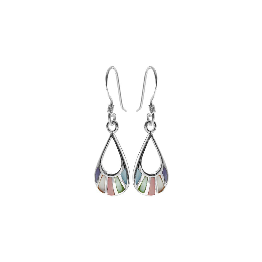 Bronwen mother of pearl open teardrop earrings