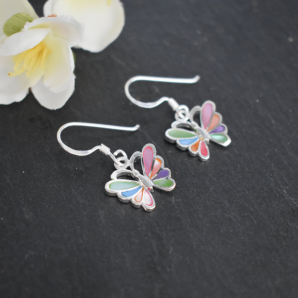 Bronwen mother of pearl butterfly earrings