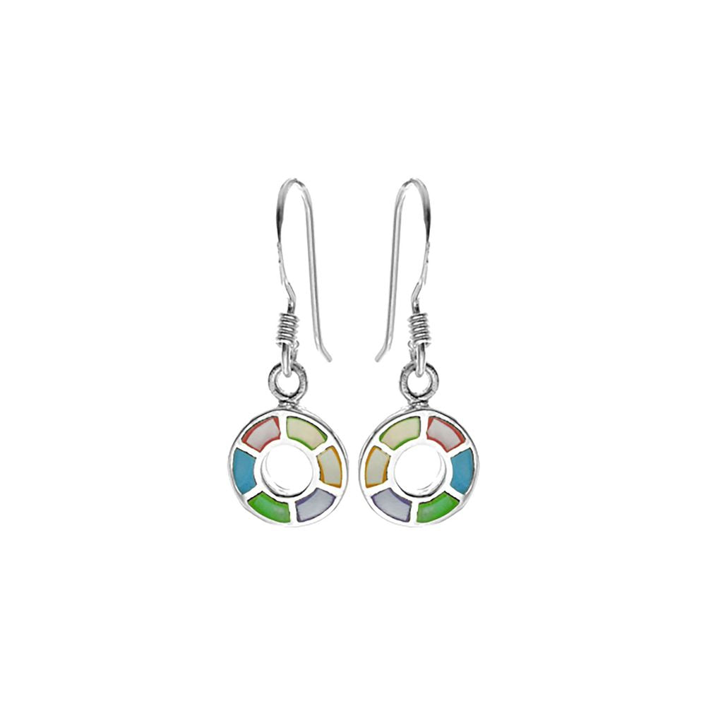 Bronwen mother of pearl open circle earrings