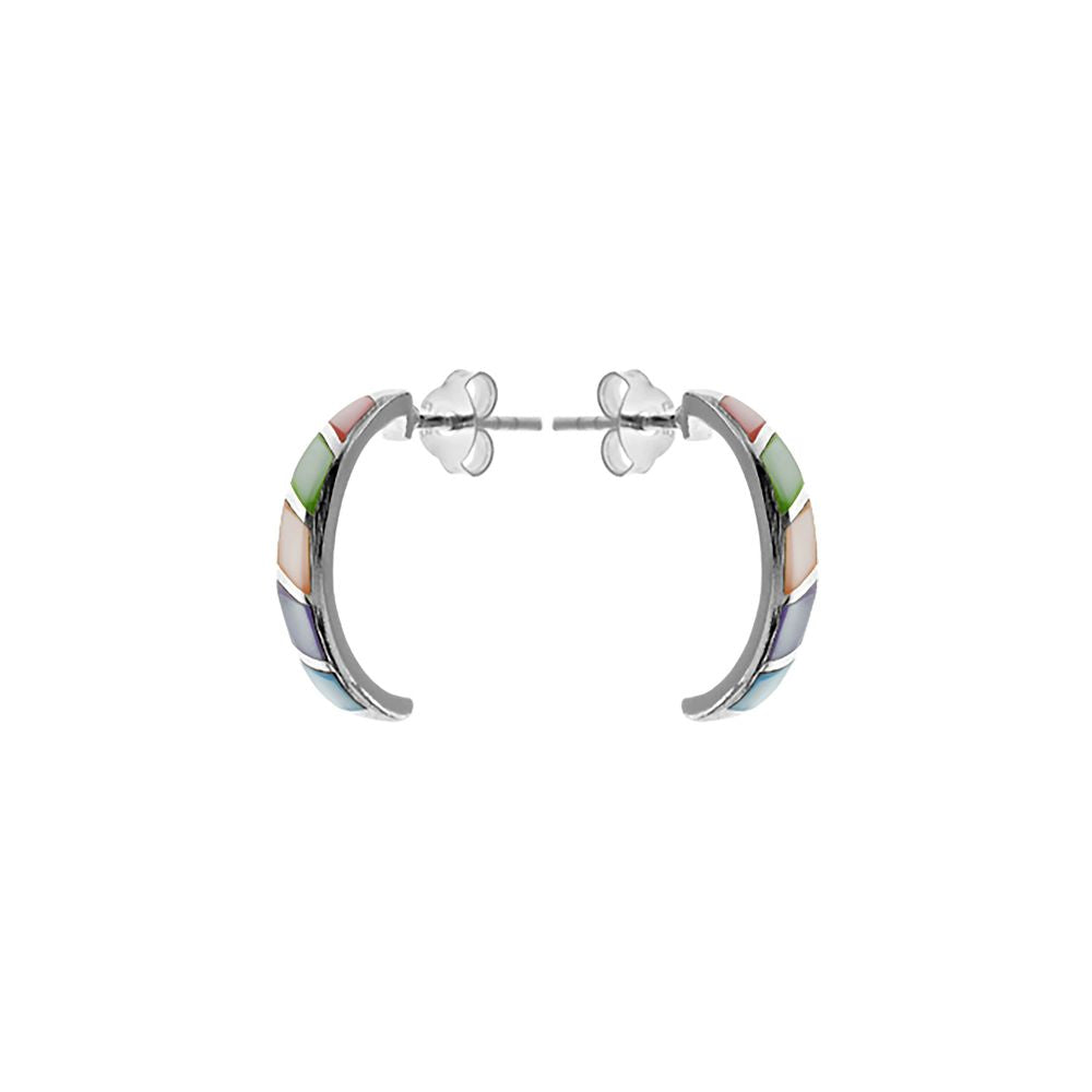 Bronwen diagonal mother of pearl hoops