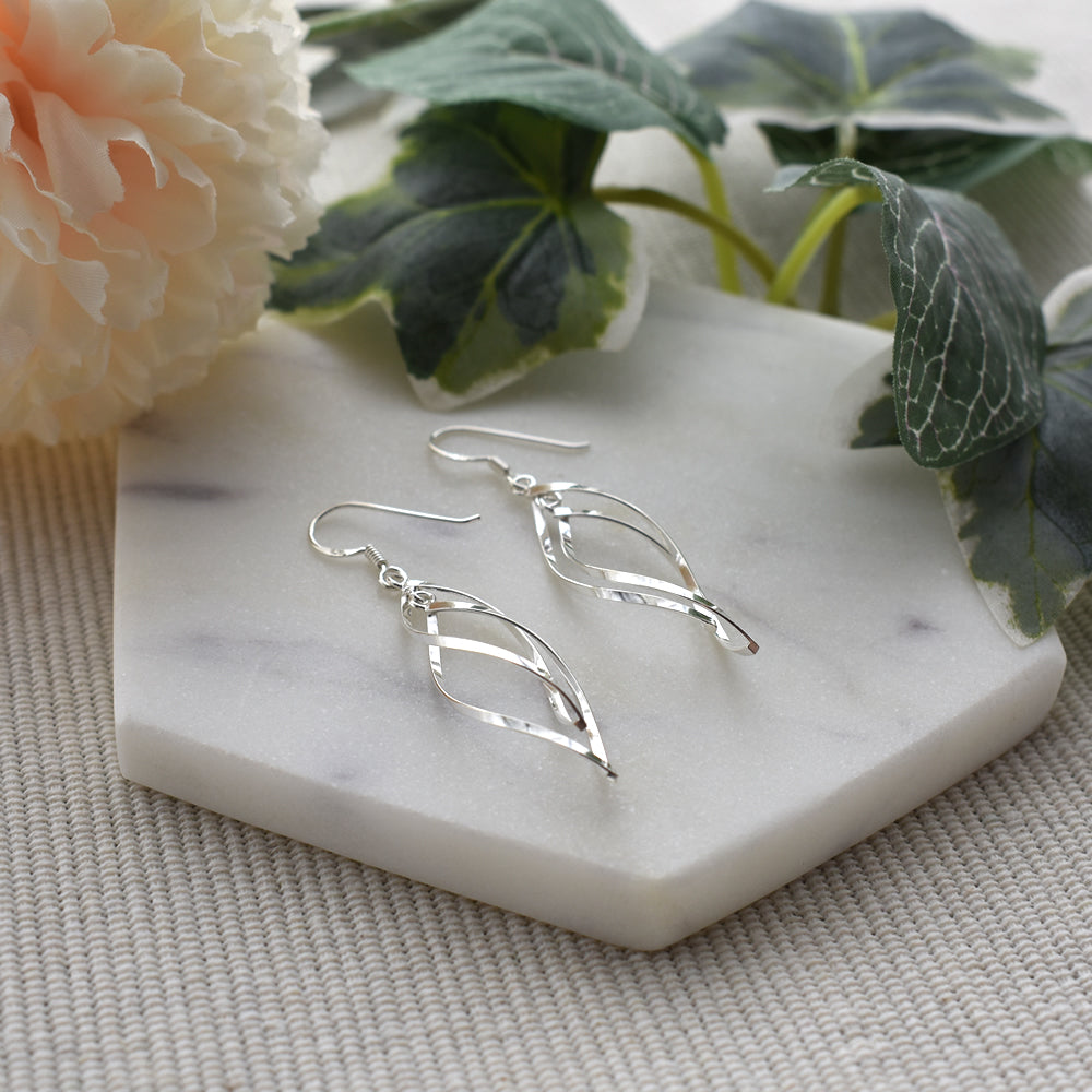 Phoebe double curved ellipse earrings