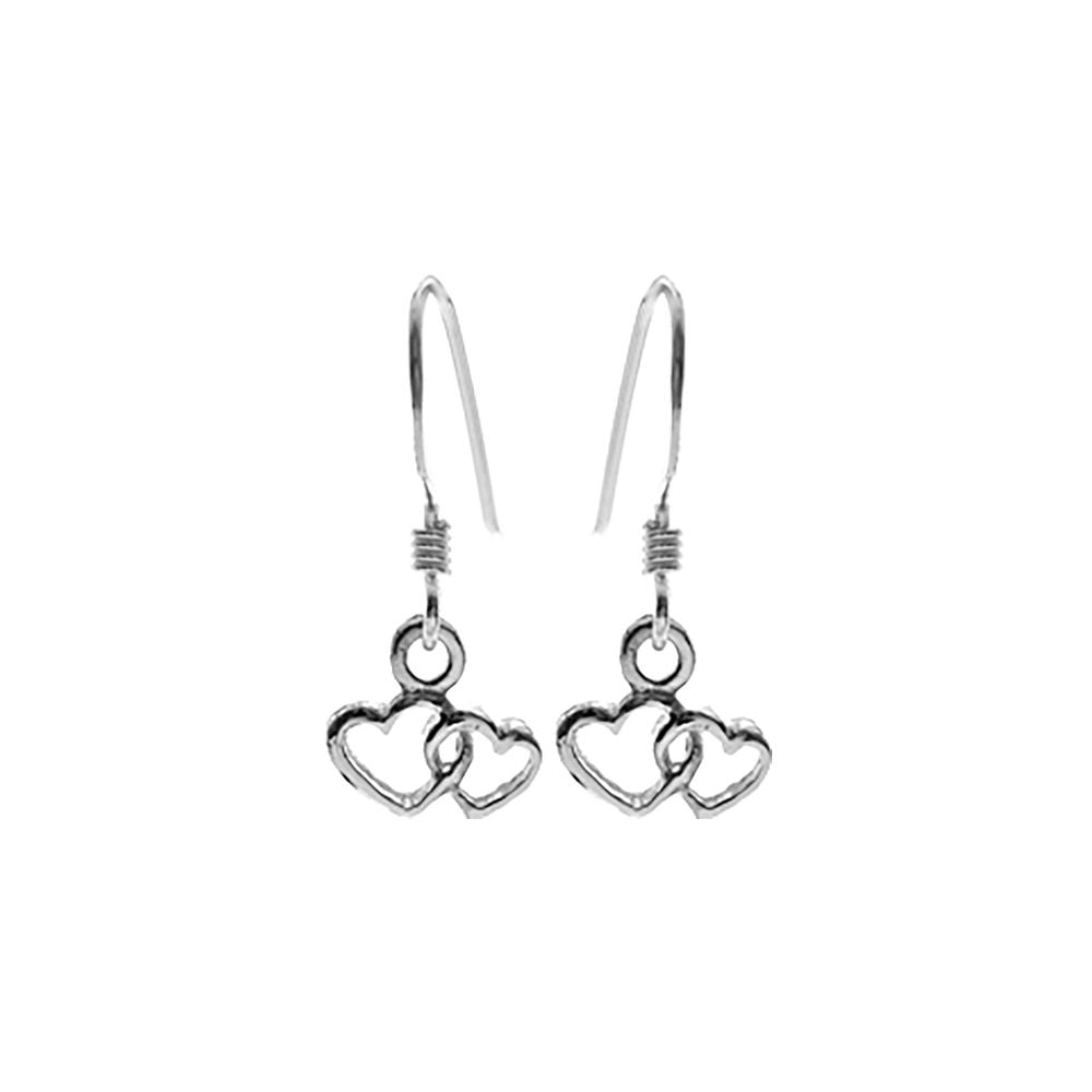 Smile linked lovers heart earrings