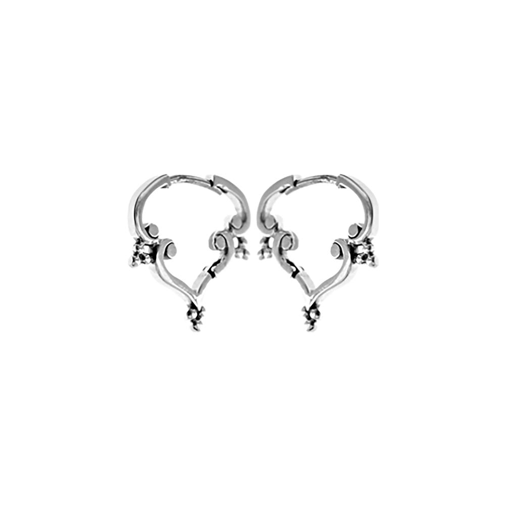 Catalina scrolled hinged boho huggies