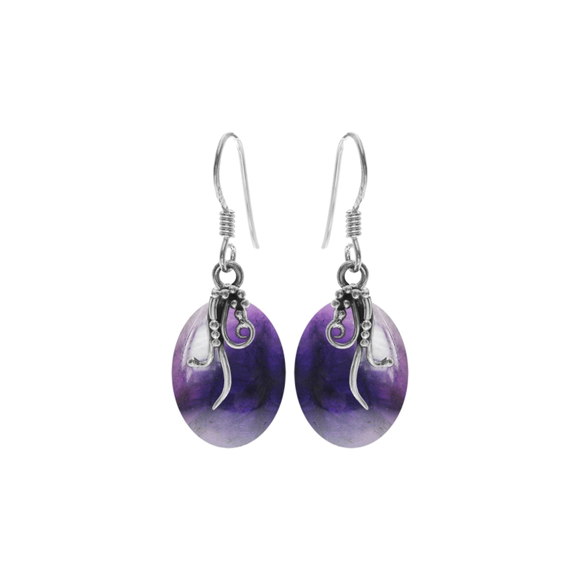 Viola amethyst vine overlay earrings