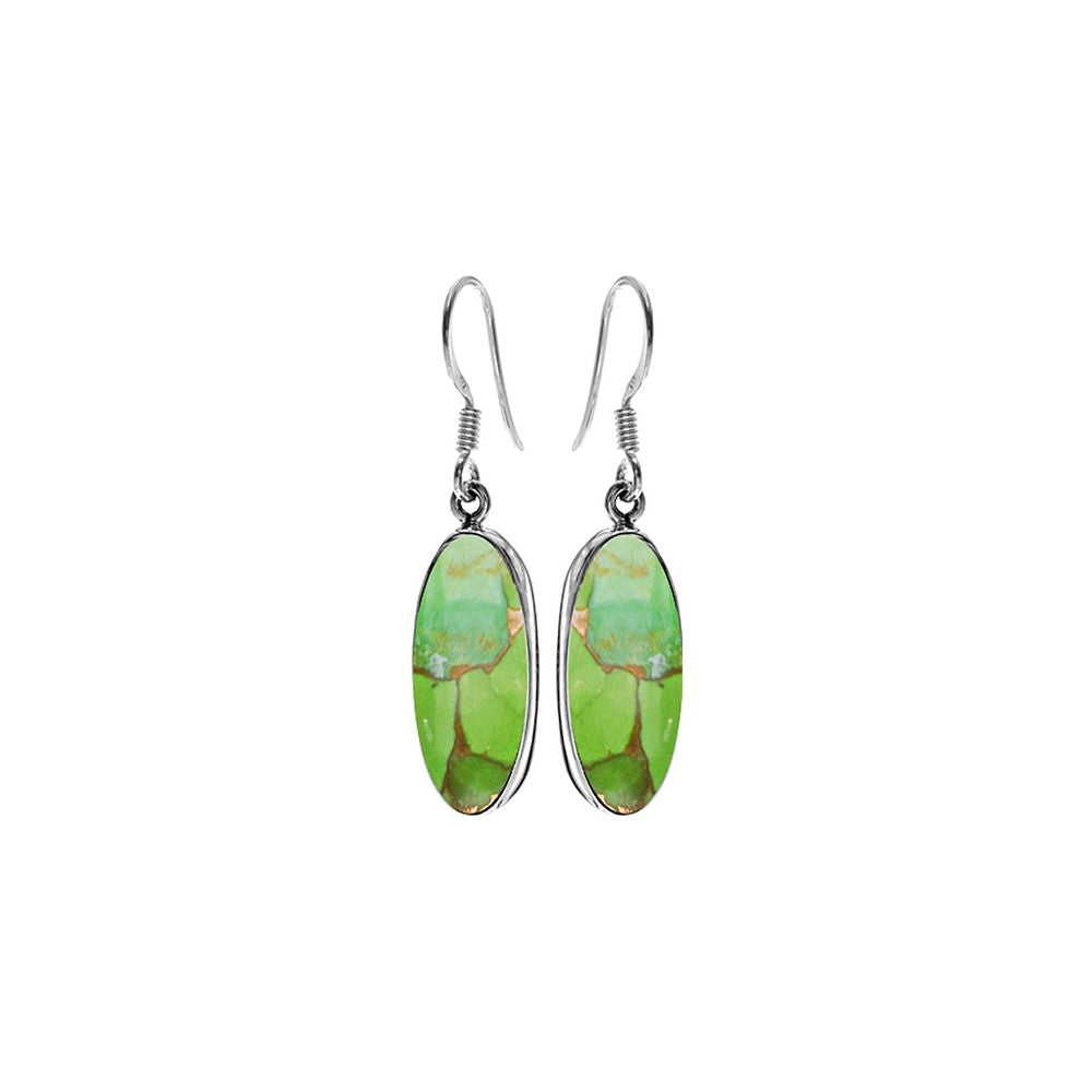 Samira torpedo green mohave earrings