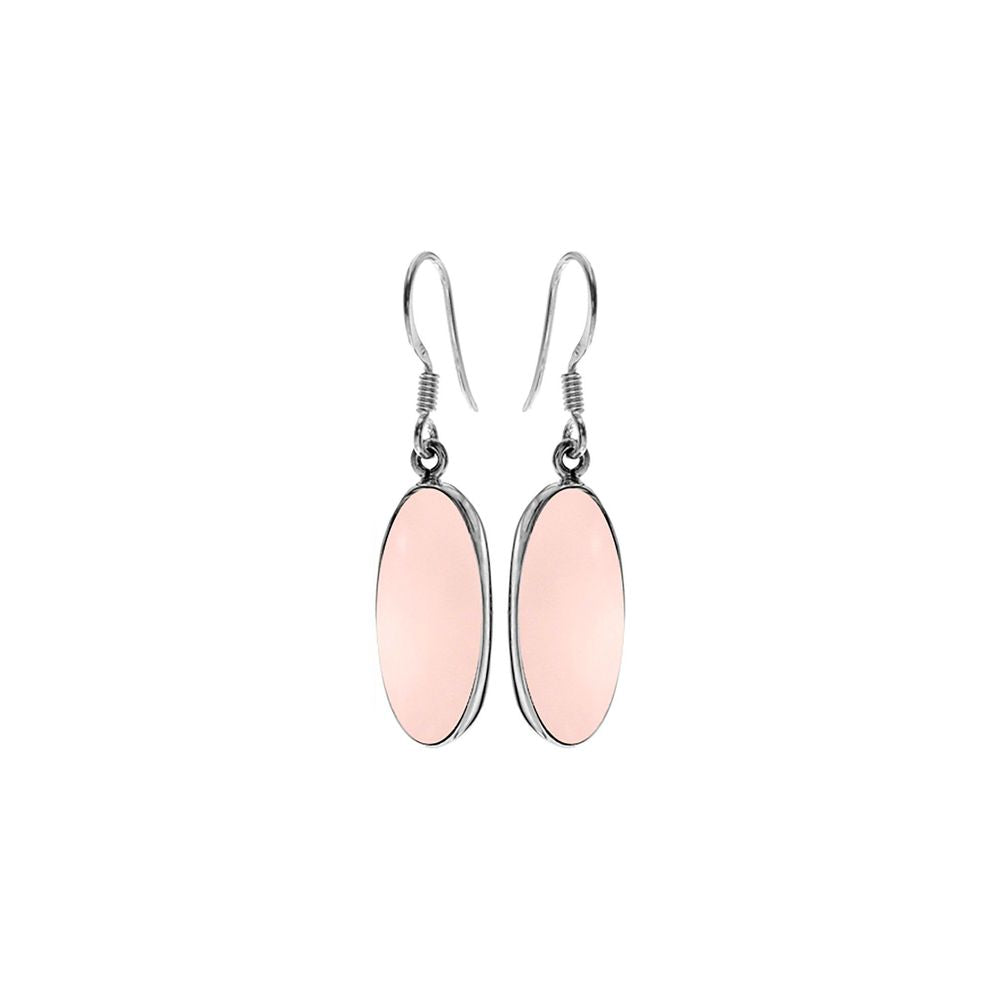 Samira torpedo rose quartz earrings