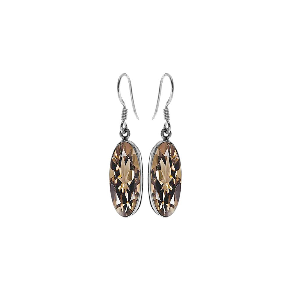 Samira torpedo smokey quartz earrings