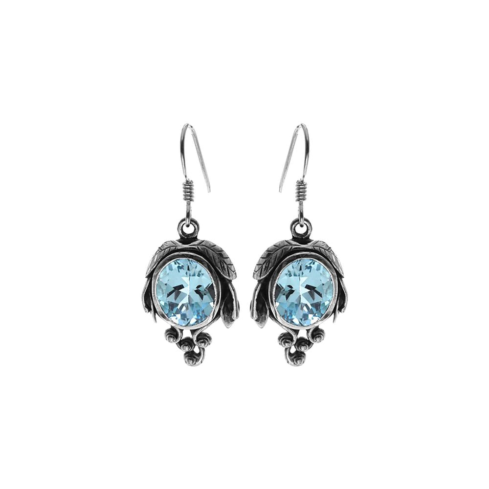 Catalina blue topaz vine earrings