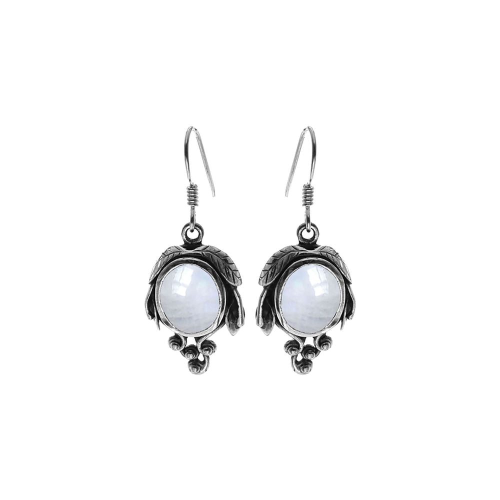 Catalina rainbow moonstone vine earrings