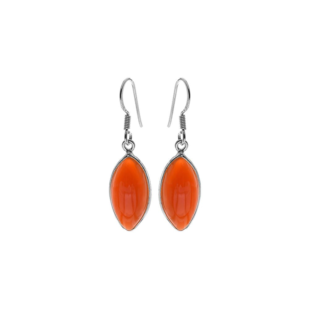 Bridget large carnelian marquis earrings