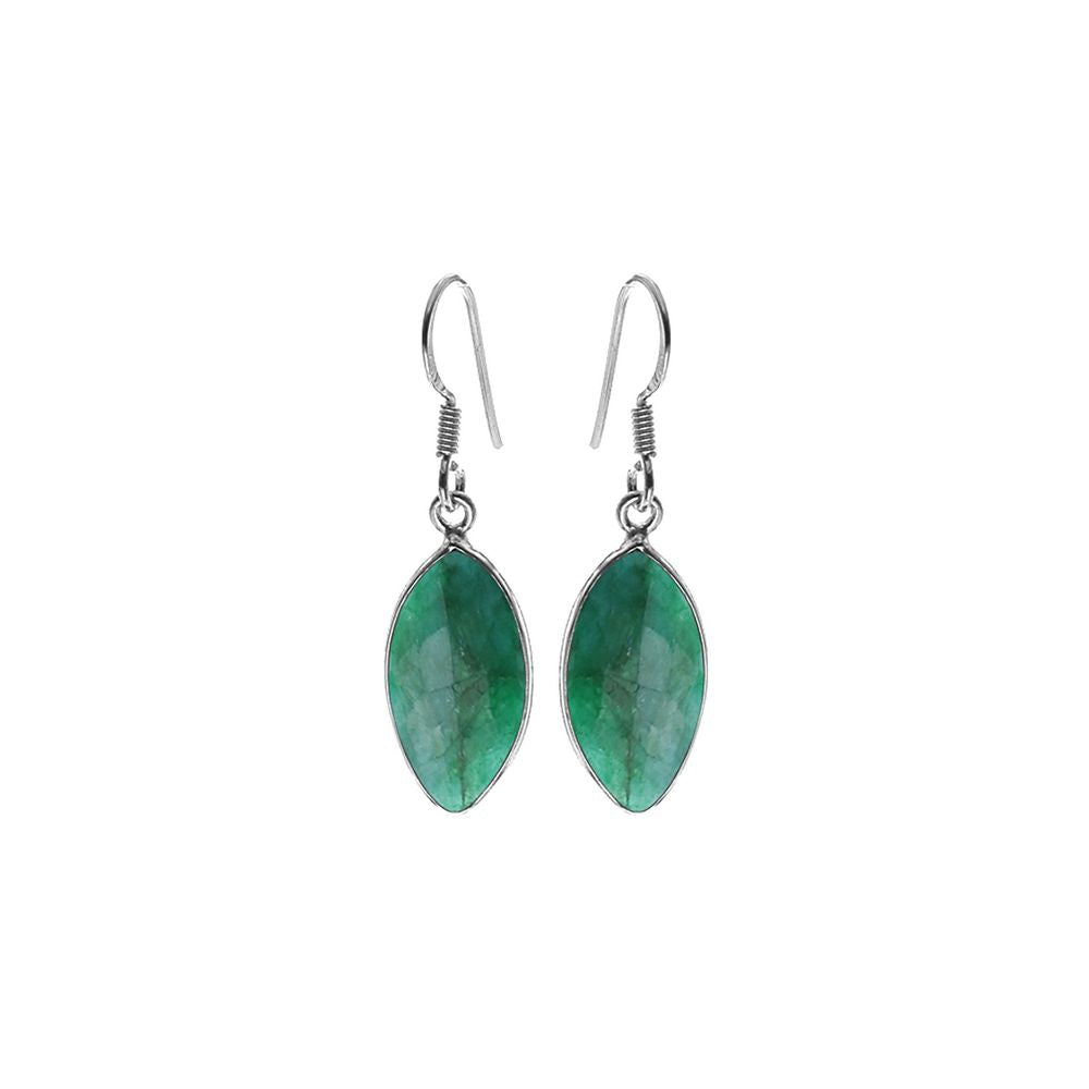 Bridget large emerald quartz marquis earrings