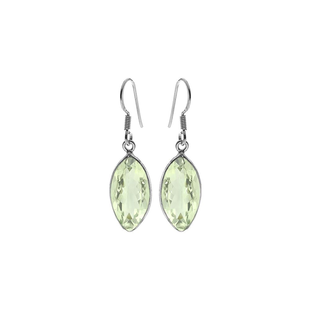Bridget large green amethyst marquis earrings