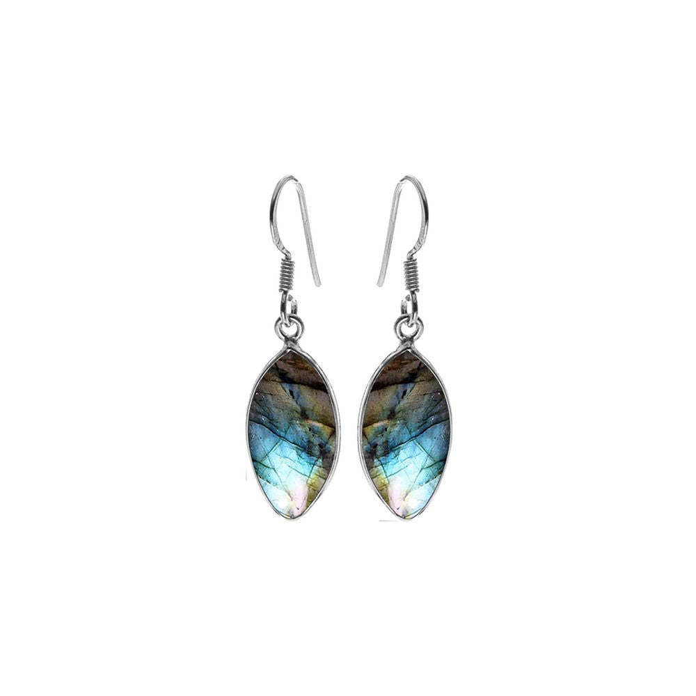 Bridget large labradorite marquis earrings