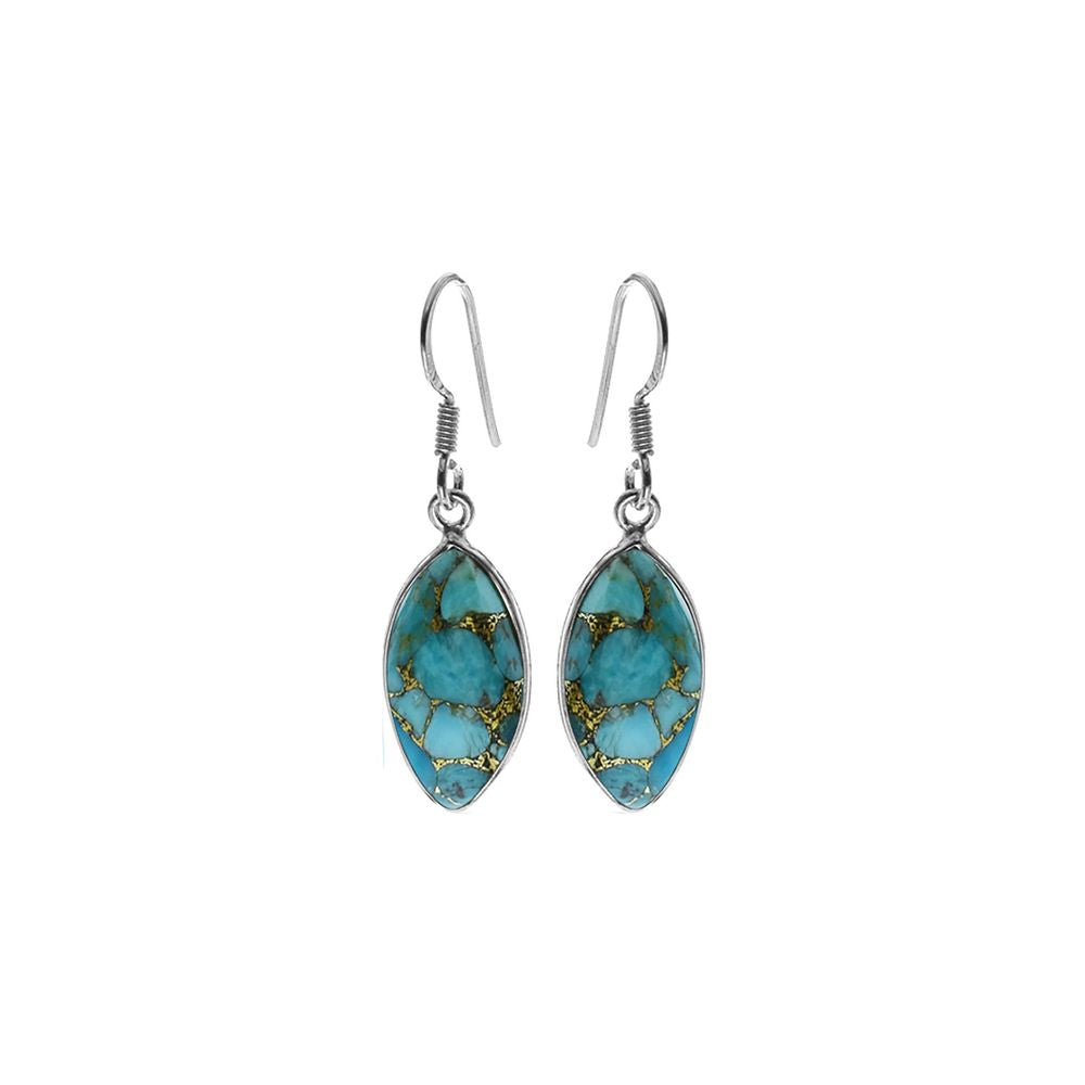 Bridget large blue mohave turquoise marquis earrings