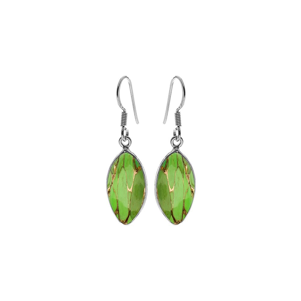 Bridget large green mohave turquoise marquis earrings