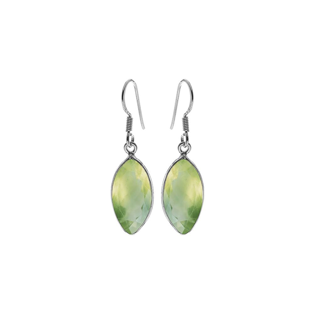 Bridget large prehnite marquis earrings